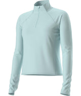 WJaida1_4Zip-Light blue long-sleeve quarter zip shirt on a white background