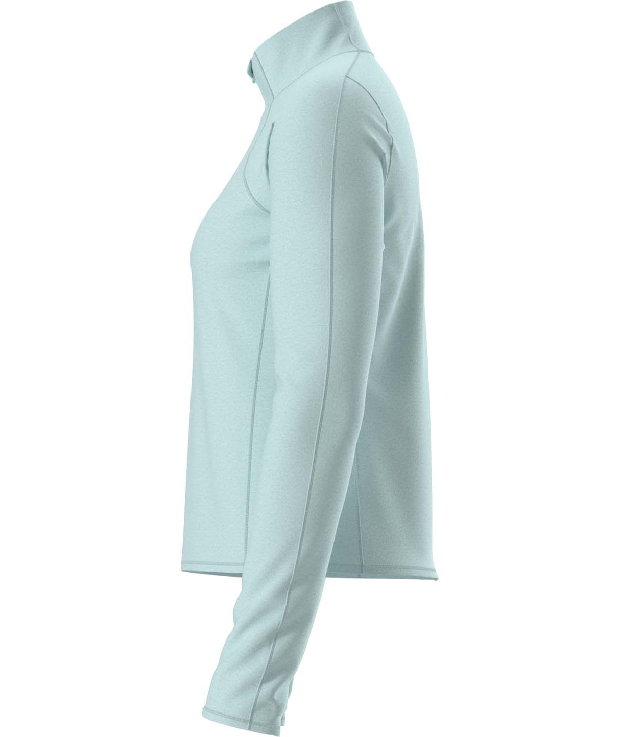 WJaida1_4Zip-Light blue long-sleeve quarter zip shirt on a white background