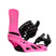 WLexaXReFlexSnowboardBindings-Pink snowboard binding with black hardware on a white background