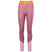 WLifaMerinoMidweightPant-Pink leggings with orange accents on a white background