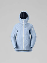 WLofotenGore-TexJkt-Person wearing a light blue jacket and pants on a gray background