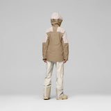 WLofotenGore-TexJkt-Person wearing a two-tone jacket and pants on a gray background