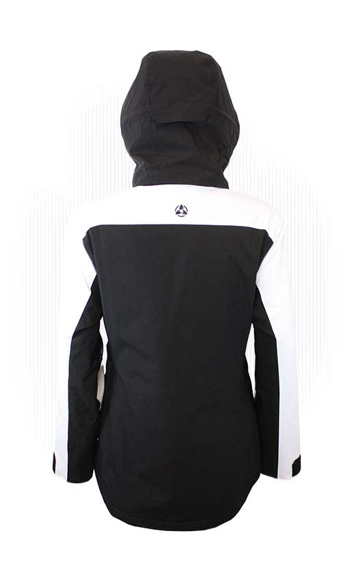 WMelterJacket-Black and white jacket on a white background