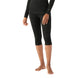 WMerinoBaselayer3_4Pant-Person wearing black long-sleeve top and capri leggings on a white background