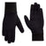 WMerinoWoolGloveLiner-Pair of black gloves on a white background