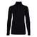 WMidweight1_4Zip-Black long-sleeve shirt with a zipper on a white background