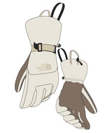 WMontanaGlove-Pair of gloves with The North Face logo on a white background