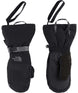 WMontanaMitt-Black mittens with The North Face logo on a white background