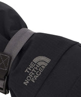 WMontanaMitt-Close-up of a black mitt with The North Face logo on a white background