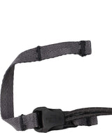 WMontanaMitt-Black webbing strap with a buckle on a white background