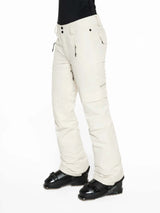 WMula2LInsulatedPant-White ski pants worn by a person on a white background