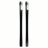 WNSTANCEPRO82-Pair of black skis with green tips on a white background