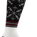 WSNOWFALL-Knee-high sock with black and white pattern on a white background