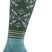 WSNOWFALL-Green and blue patterned sock on a white background