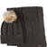 WOhMegaSet-Knitted hat with a fur pom-pom and matching scarf on a white background