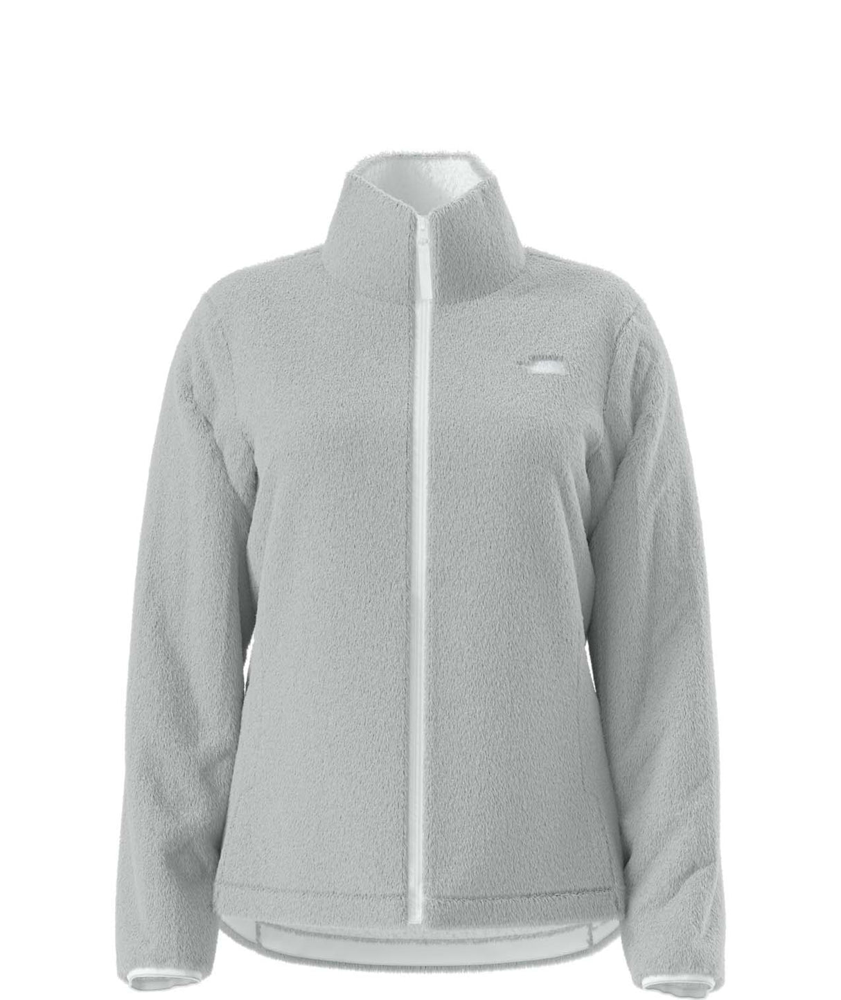 WOsitoJacket- Beige full zip fleece jacket with a brand logo on a white background
