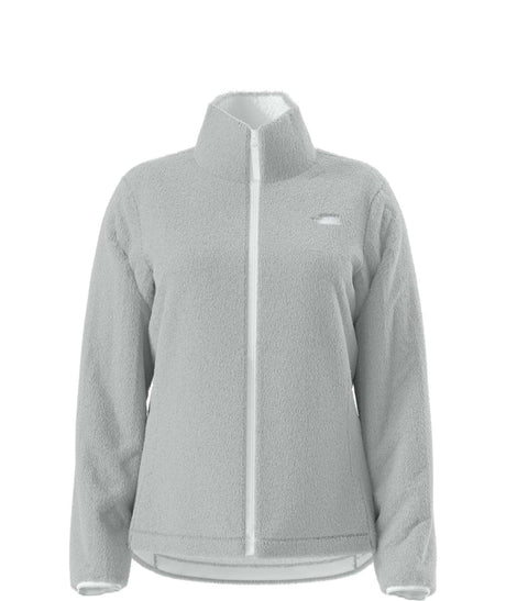 WOsitoJacket- Beige full zip fleece jacket with a brand logo on a white background