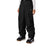 WOutlineShellPant-Person wearing black snow pants with a white heart stitched under the left front pocket on a white background