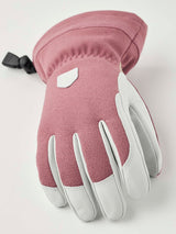 WPatrolGauntletGlove-Pair of pink and white gloves with a visible brand logo on a white background