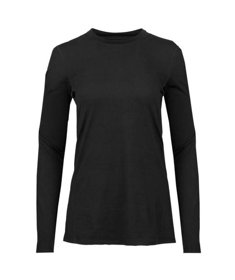 WPerformanceStretchCrew- Black longsleeve on a white background