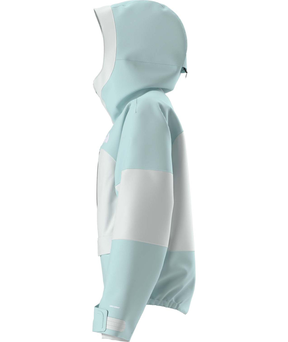 WPowstarJacket-Light blue jacket with a brand logo on a white background