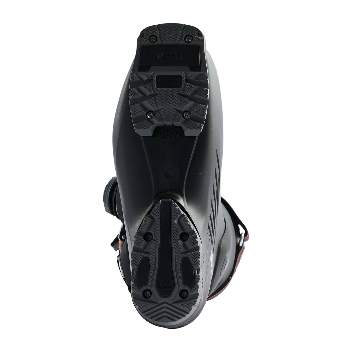 WPure85ProBoa- Black ski boot on a white background 