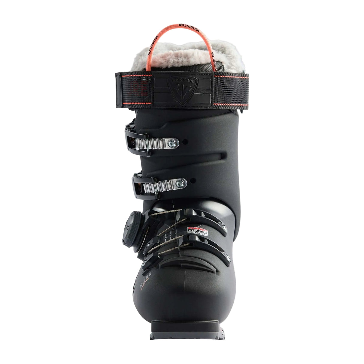 WPure85ProBoa- Black ski boot on a white background 