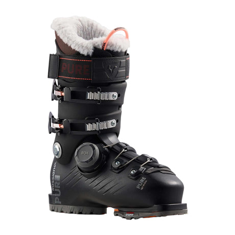 WPure85ProBoa- Black ski boot on a white background 