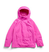 WReserve2LRelaxedAnorak-Pink hooded jacket on a white background