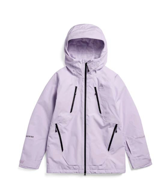 WReserveGORE-TEX2LInsulatedJacket-Light purple jacket with black zippers on a white background