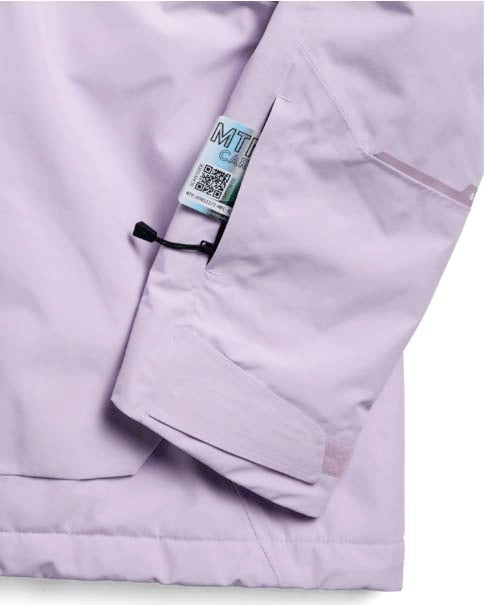 WReserveGORE-TEX2LInsulatedJacket-Light purple jacket with black zippers on a white background