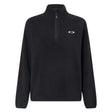 WRidge1_2ZipFleece-Black quarter-zip pullover with a logo on a white background