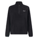 WRidge1_2ZipFleece-Black quarter-zip pullover with a logo on a white background