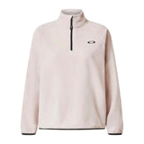 WRidge1_2ZipFleece-Light cream fleece pullover with a brand logo on a white background