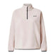WRidge1_2ZipFleece-Light cream fleece pullover with a brand logo on a white background