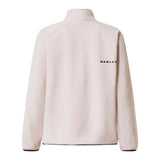 WRidge1_2ZipFleece-Light cream fleece pullover with a brand logo on a white background
