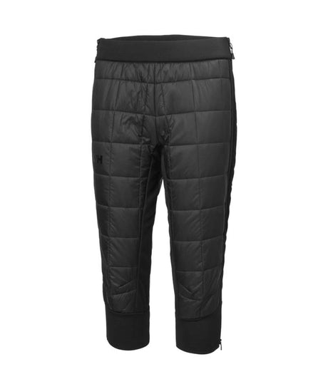 WRidgeLifaaloft3_4Pant-Black quilted pants on a white background