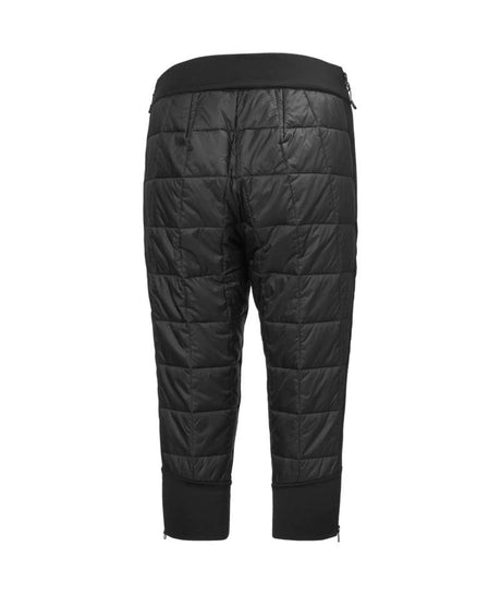 WRidgeLifaaloft3_4Pant-Black quilted pants on a white background