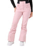 WRisingHighPant- Woman wearing pink snow pants on a white background