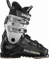 WSHIFTSUPRASBOA95-Salomon ski boot with black and gray design on a white background