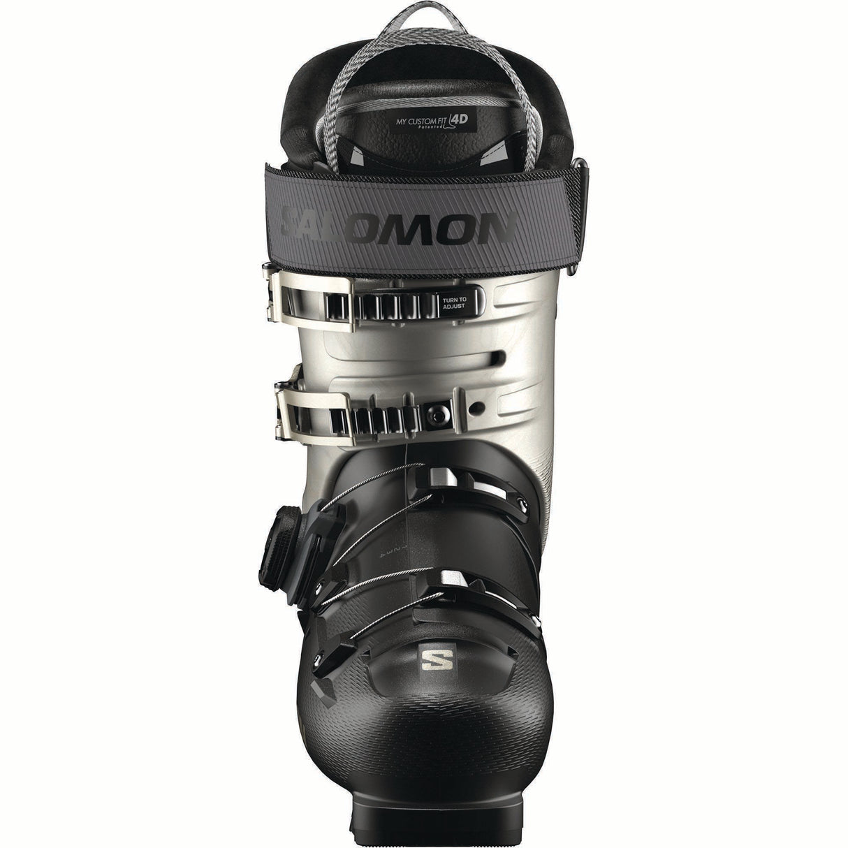 WSPRODELTABOA105-Salomon ski boot on a white background