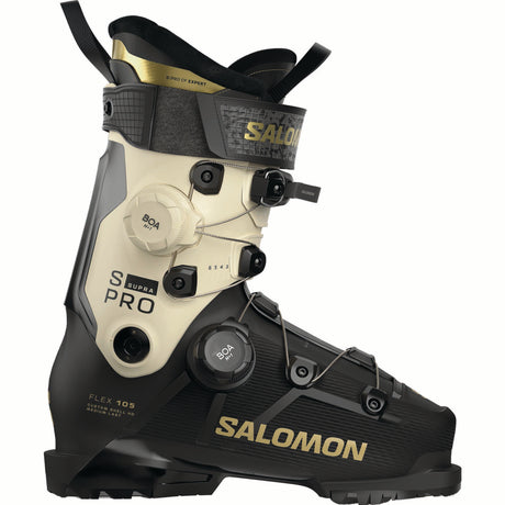 WSPROSUPRADUALBOA105-Salomon ski boot with BOA system on a white background