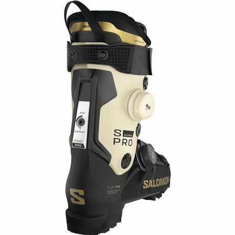 WSPROSUPRADUALBOA105-Salomon ski boot with BOA system on a white background