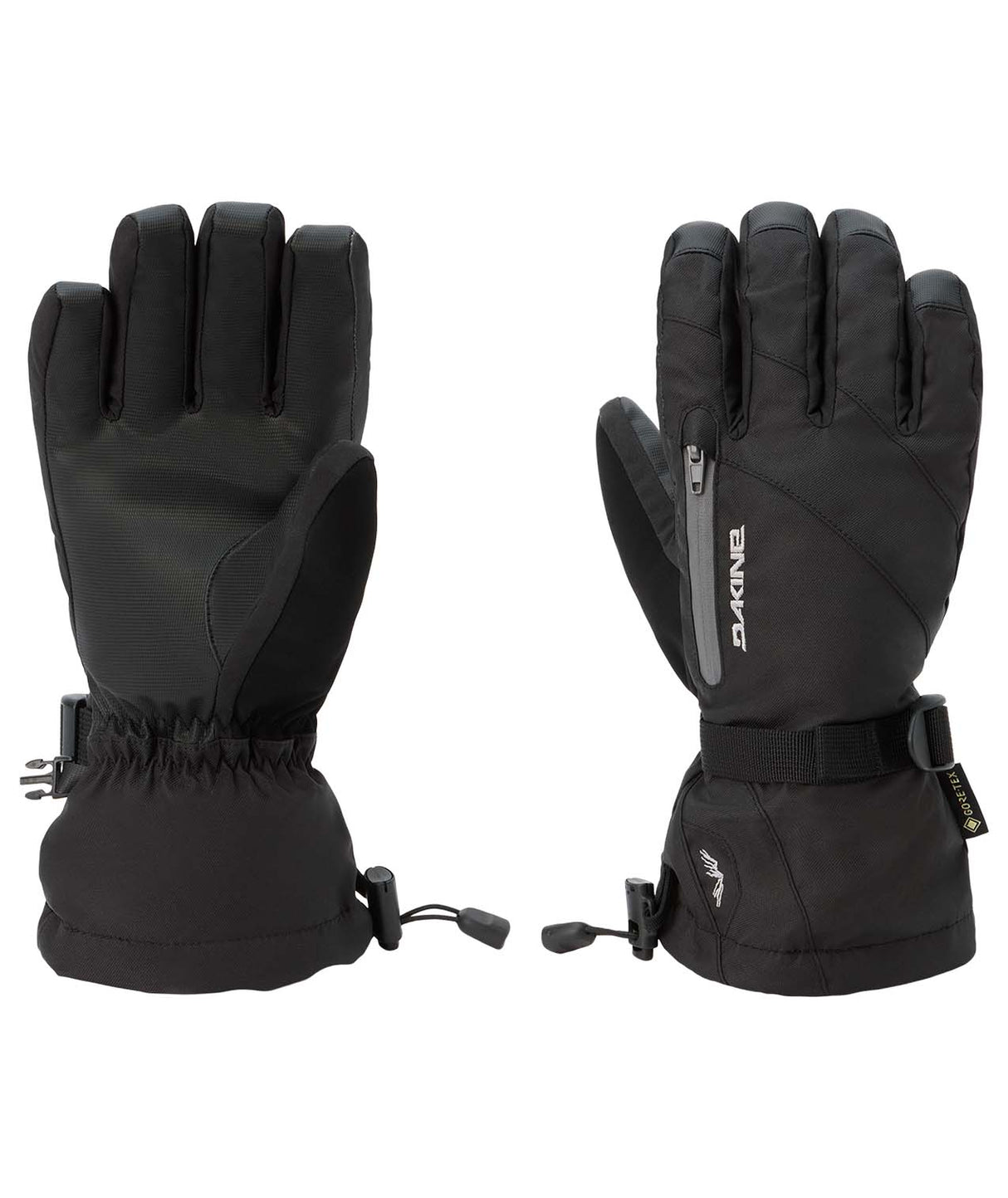 WSequoia2.0Gore-TexGlove-Pair of black gloves with brand logo on a white background