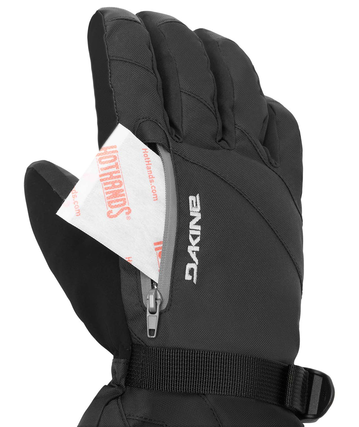 WSequoia2.0Gore-TexGlove-Pair of black gloves with brand logo on a white background