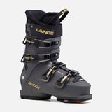 WShadowMV85- Grey, black, and gold ski boot on a white background