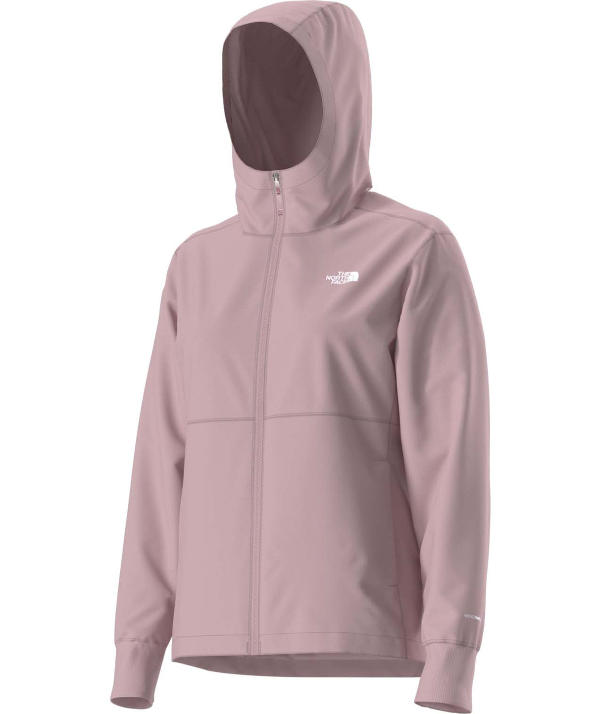 WShelbeRaschelHoodie-Pink hooded jacket with brand logo on a white background