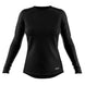 WSkylinerCrewneck-Black long-sleeve shirt on a white background