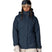 WSmarty3-in-1SpellboundJacket-Person wearing a blue ski jacket with beige accents on a white background
