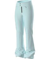 WSnogaPant-Light blue pants with a black zipper on a white background